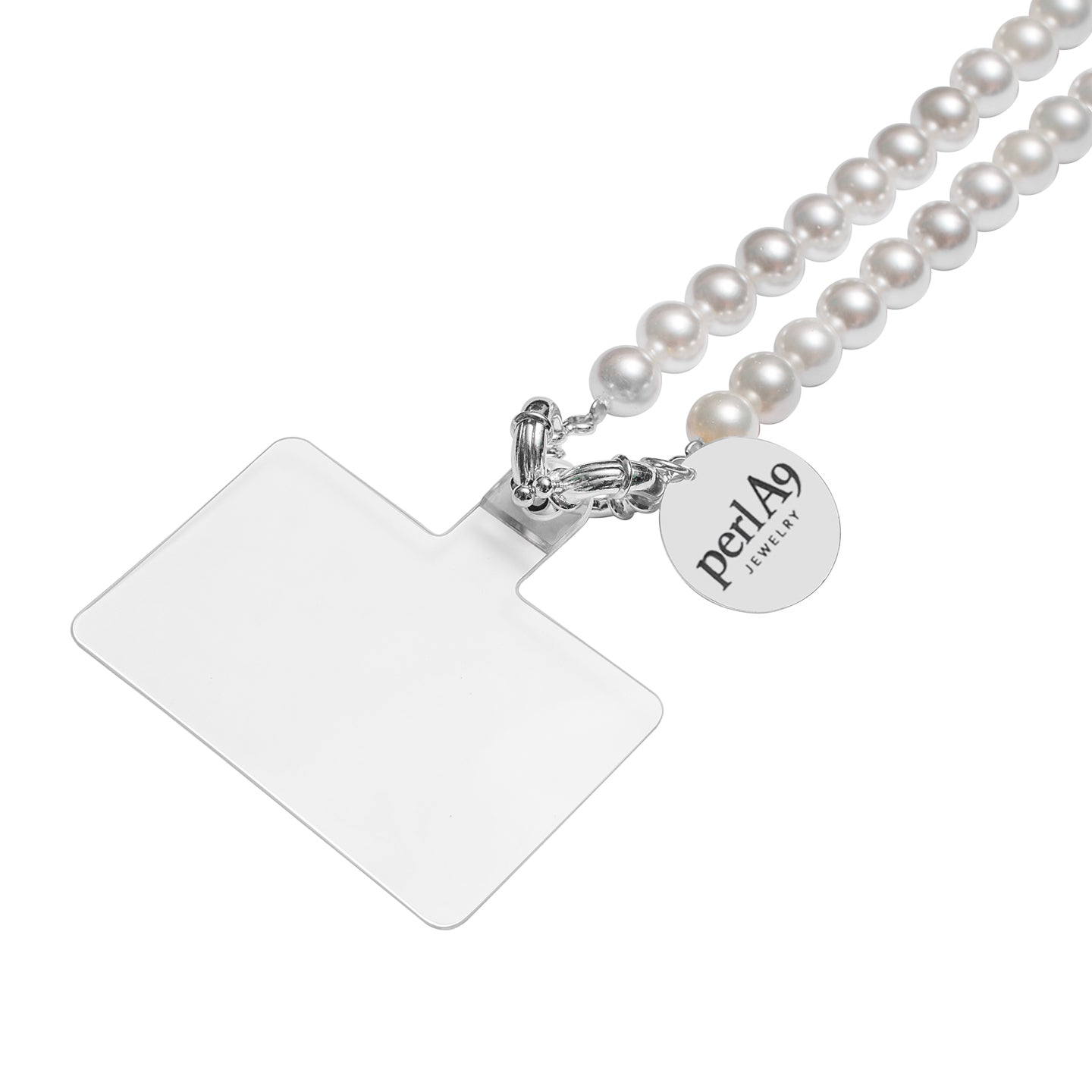 Perla9 Lant telefon / Colier / Curea THE ESSENTIAL accesoriu unisex multifunctional din perle sintetice - placat cu aur galben
