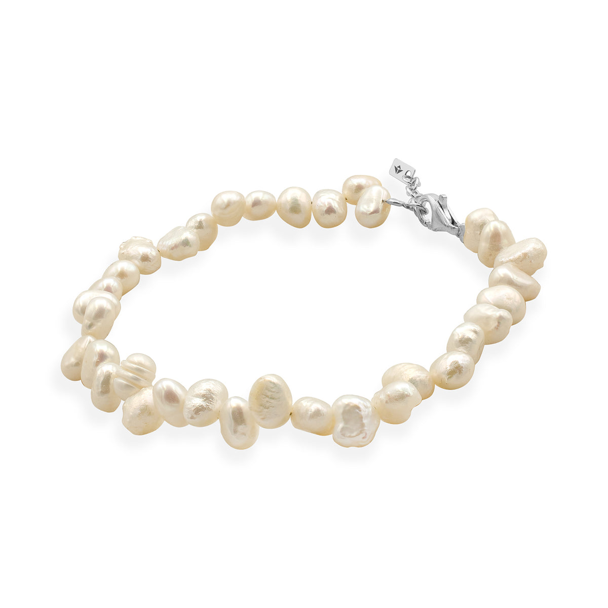 Bratara perle de cultura argint, Pearl Elegance
