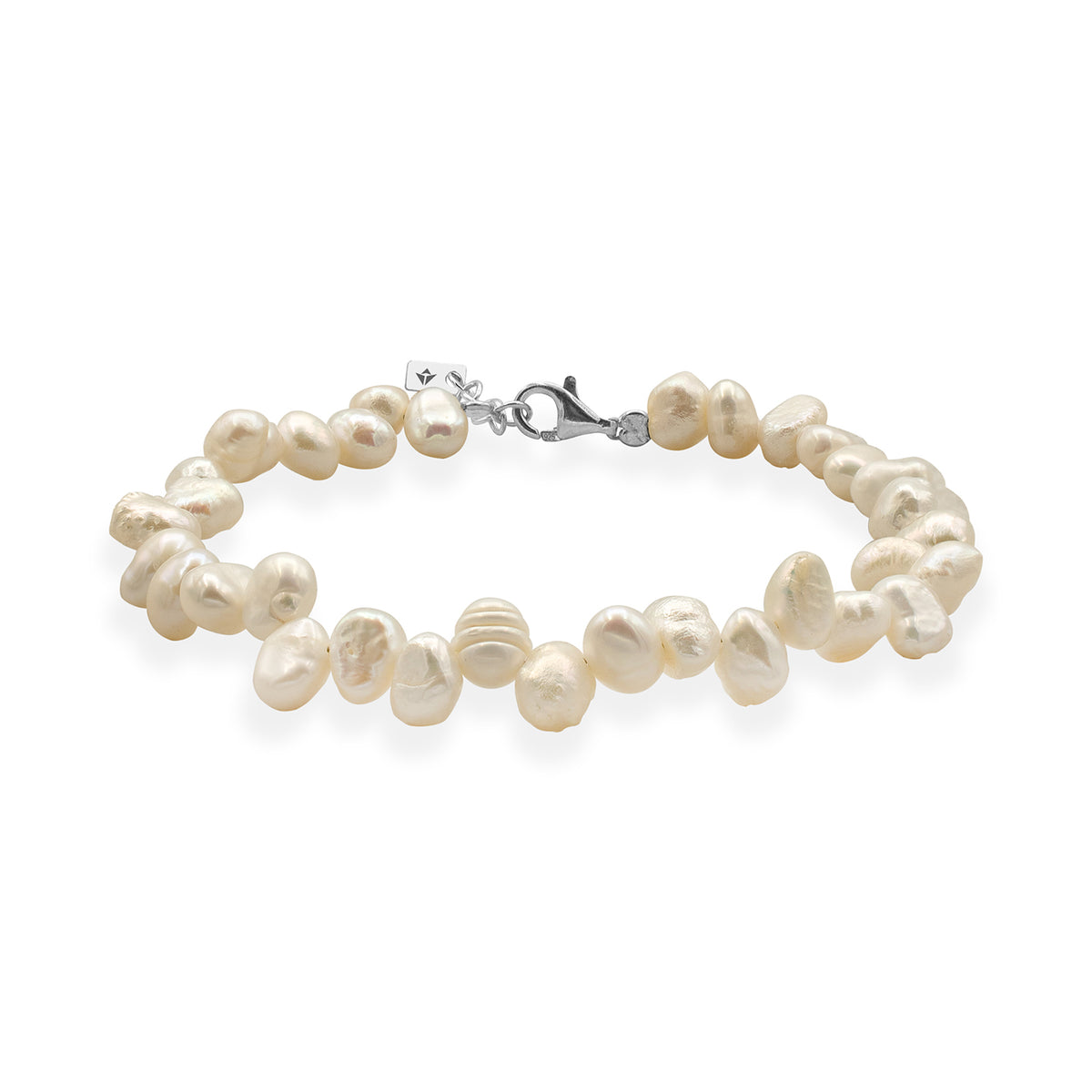 Bratara perle de cultura argint, Pearl Elegance