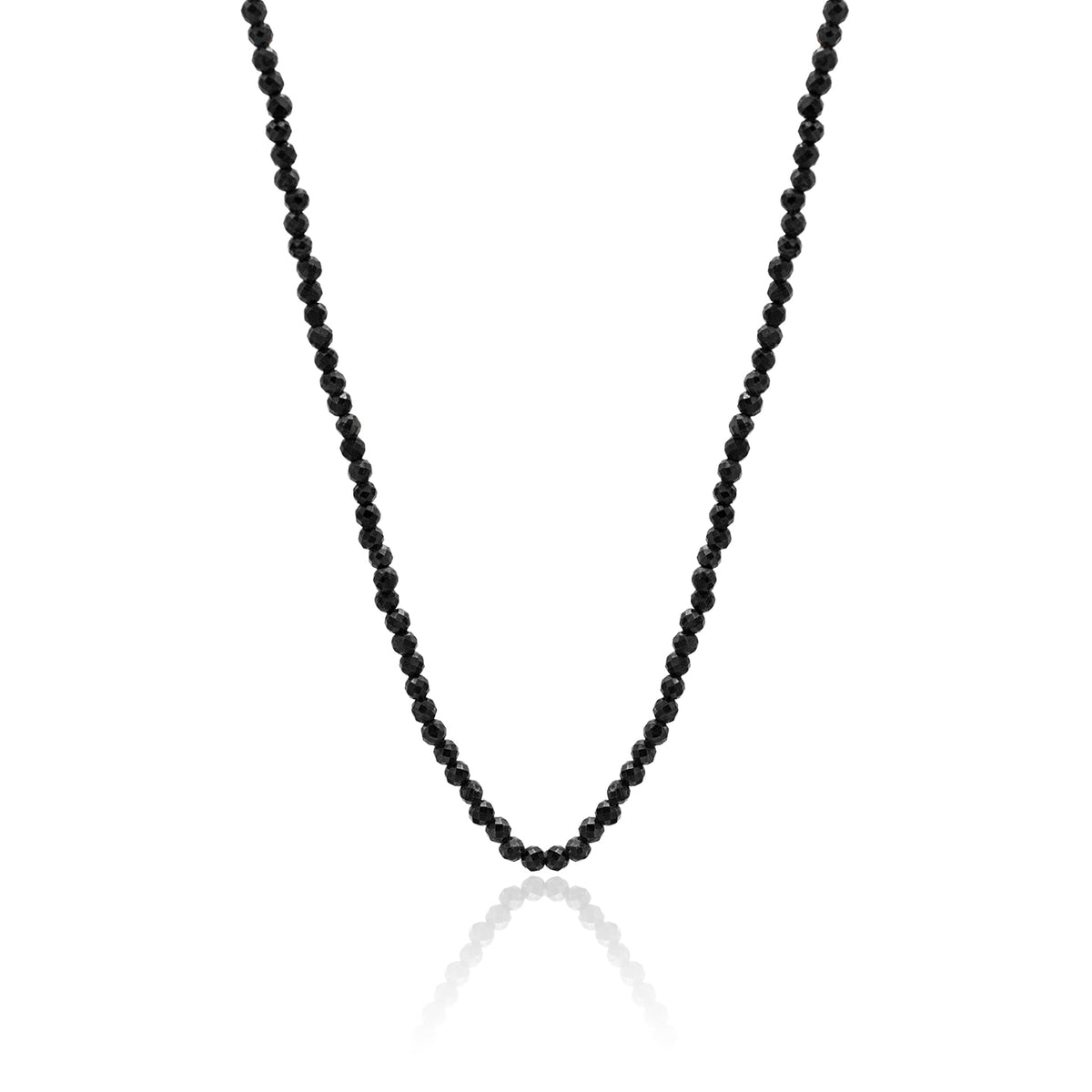 Colier argint cu turmalina neagra, Mystic Noir - placat aur galben 18 K