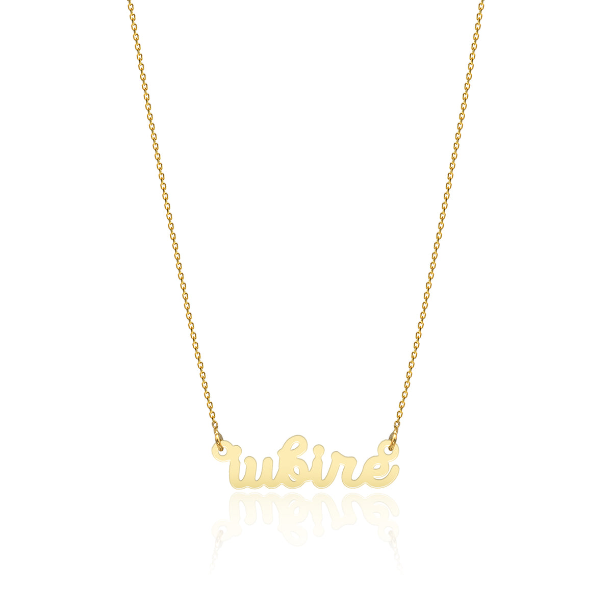 Lantisor argint iubire Pure Love - placata aur galben 18K