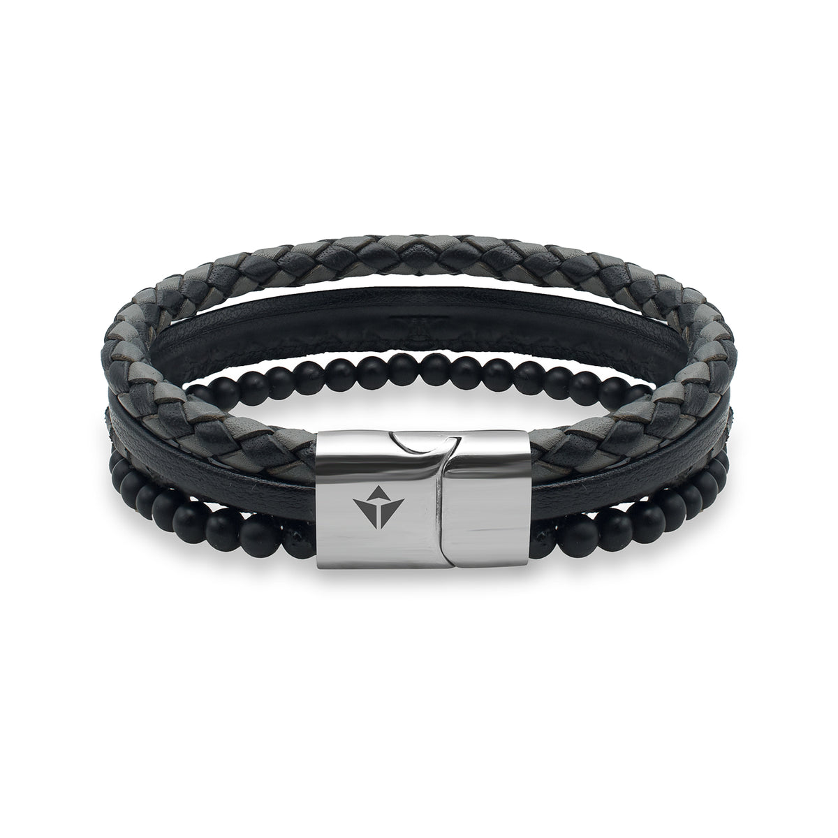 Bratara barbati piele si onix James
