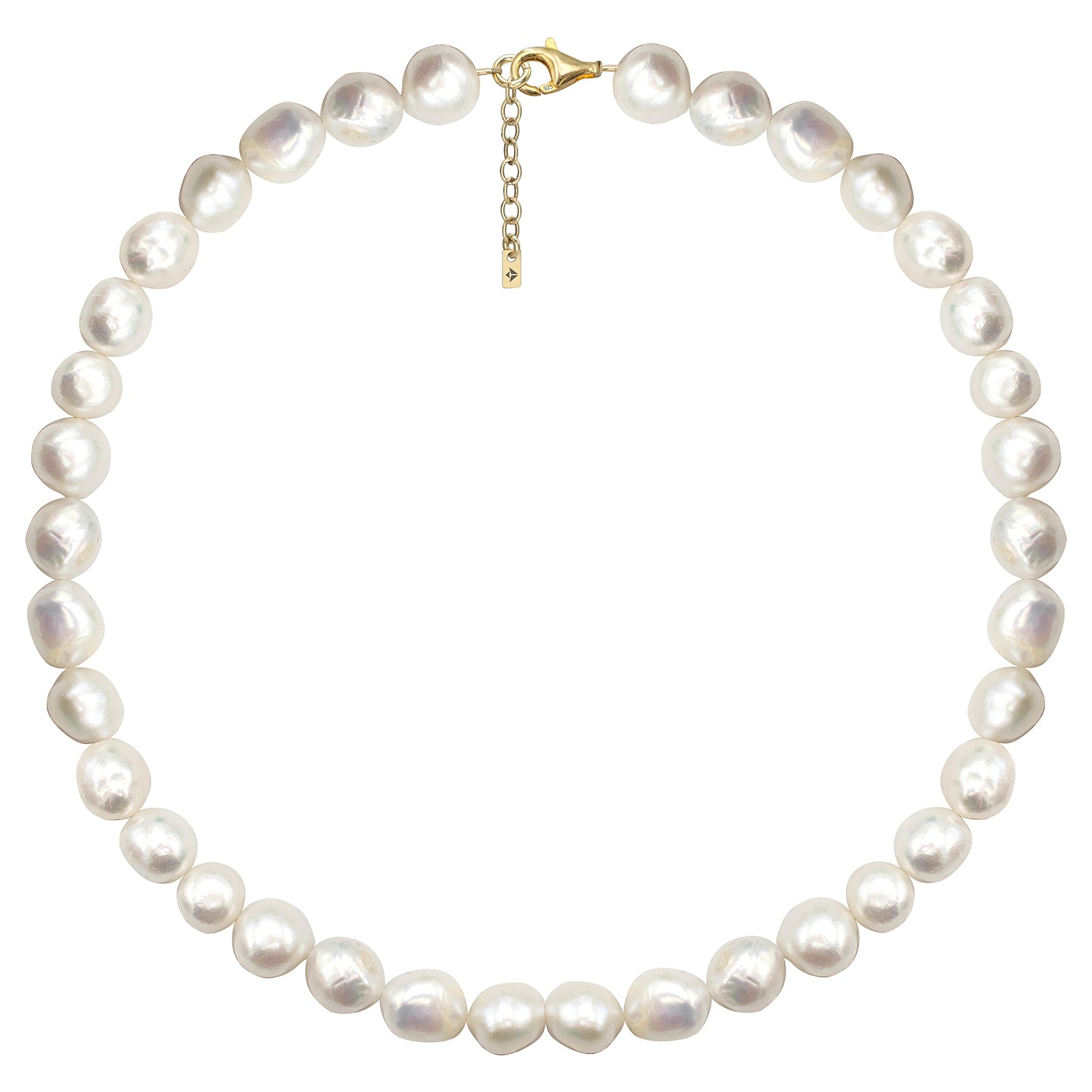 Colier perle argint I am Woman - placat aur galben 18K