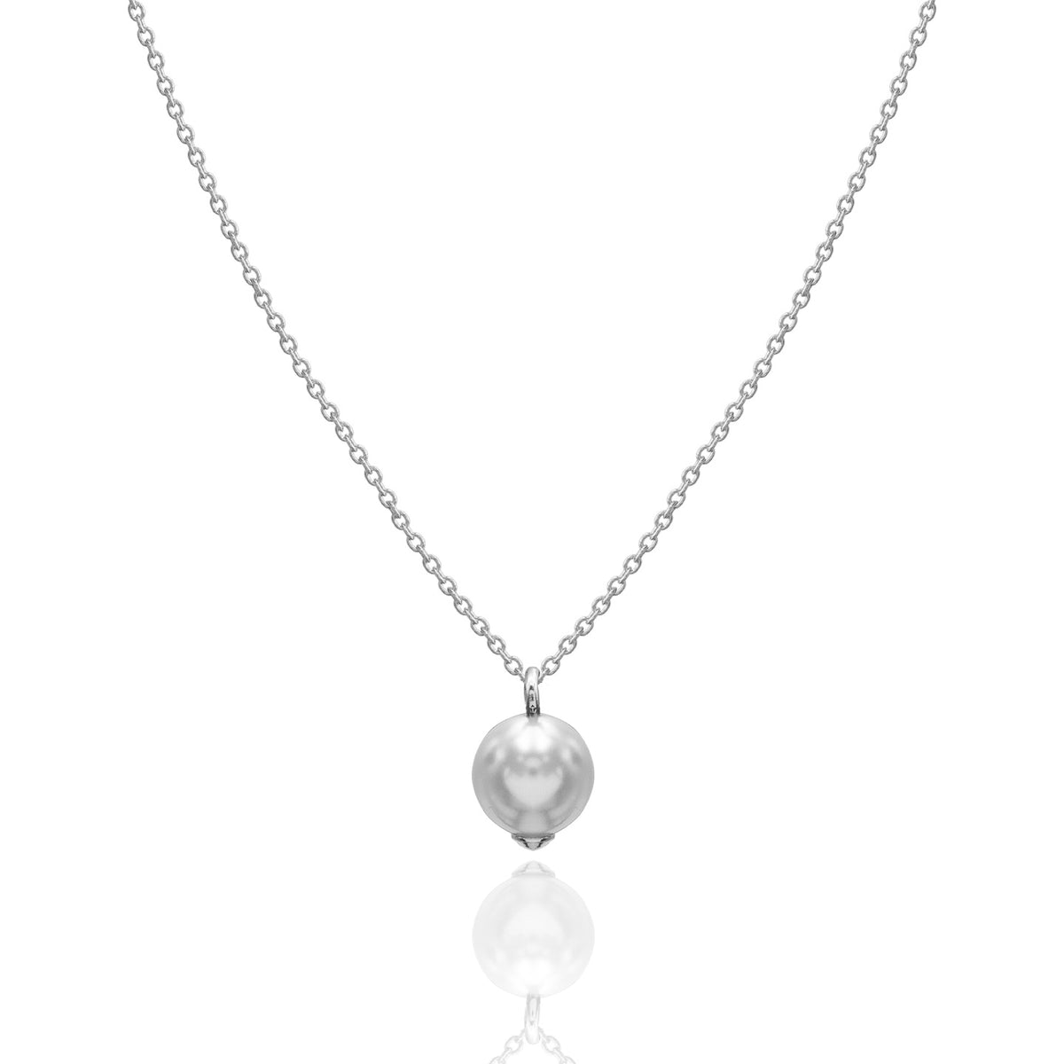 Lantisor argint cu perla Single Pearl