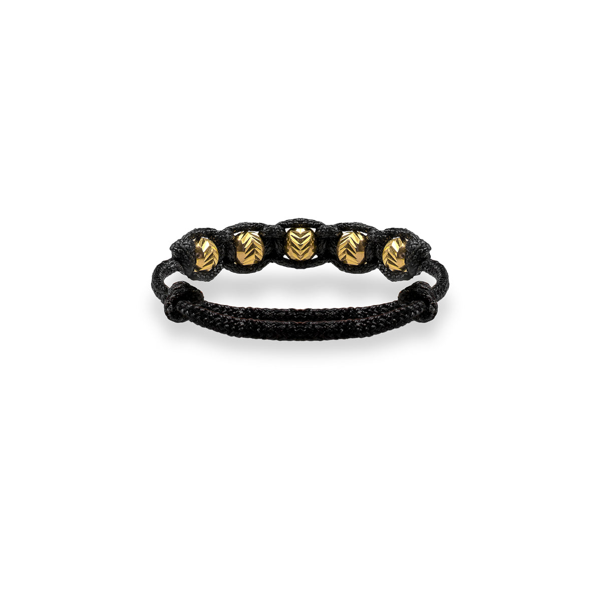 Inel snur reglabil argint Five Seconds - placat aur galben 18K