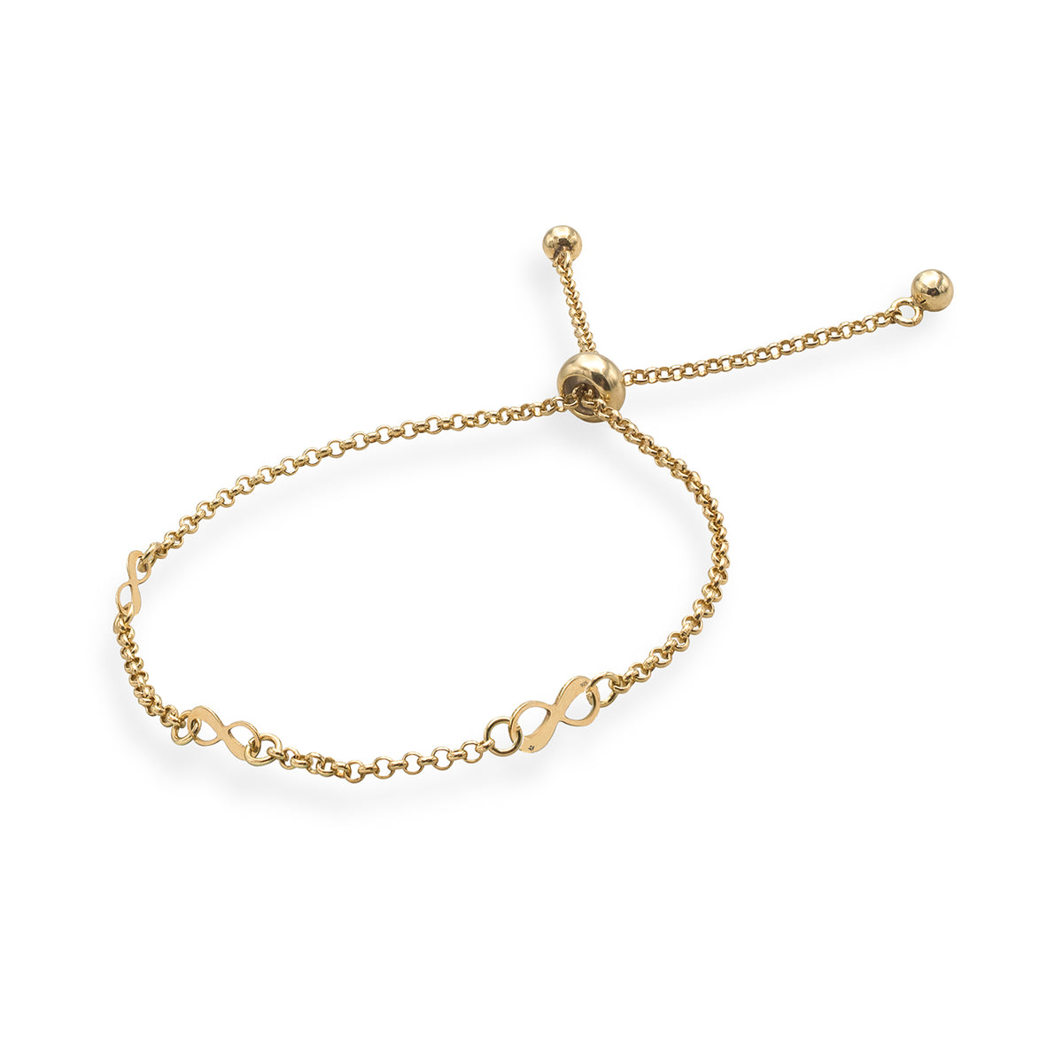 Bratara argint cu infiniti Deep Thoughts - placata aur galben 18K