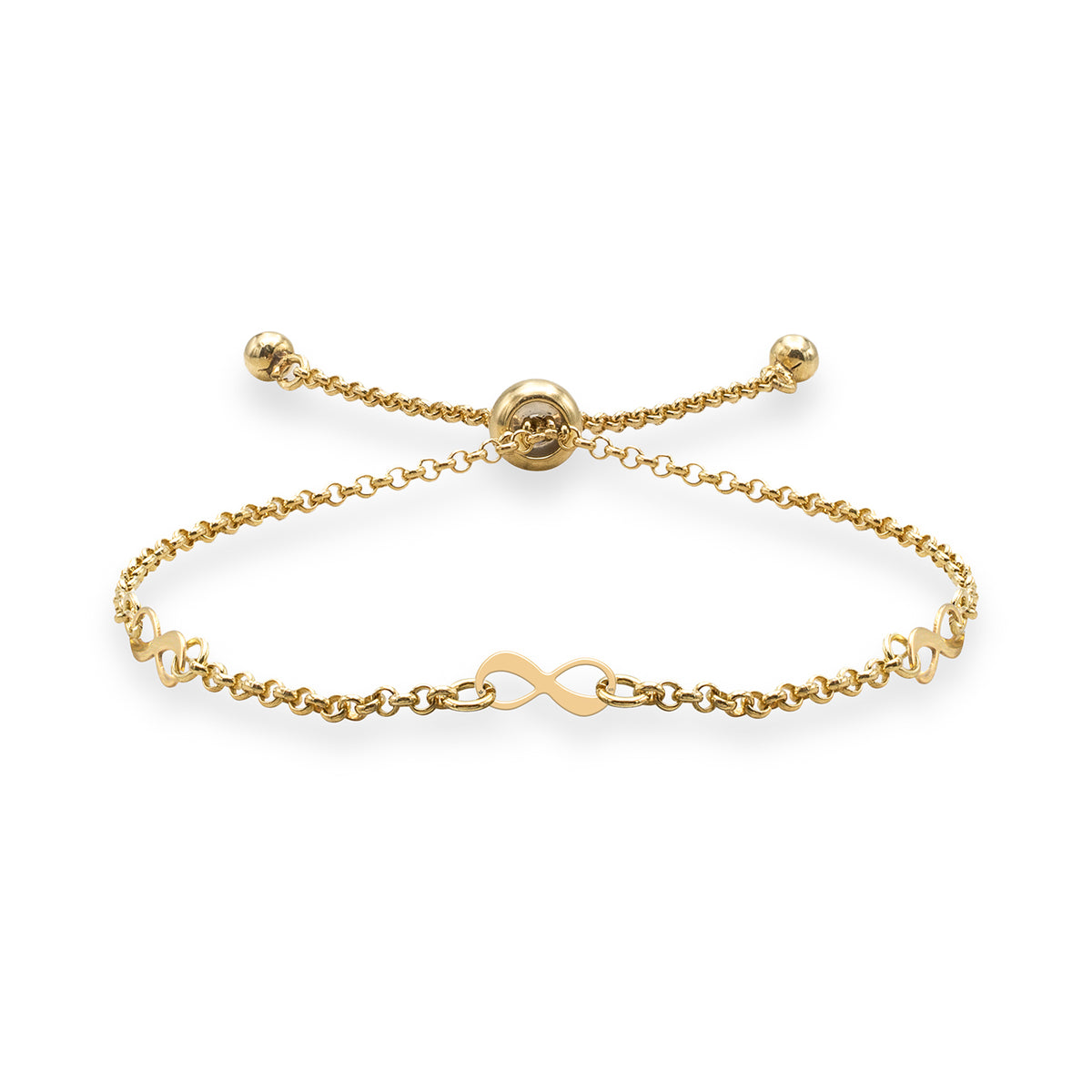 Bratara argint cu infiniti Deep Thoughts - placata aur galben 18K