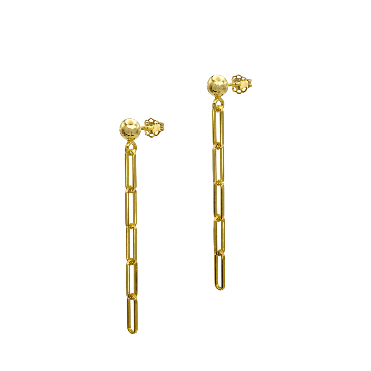 Cercei argint lant Hardwear Jackpot - placati aur galben 18K