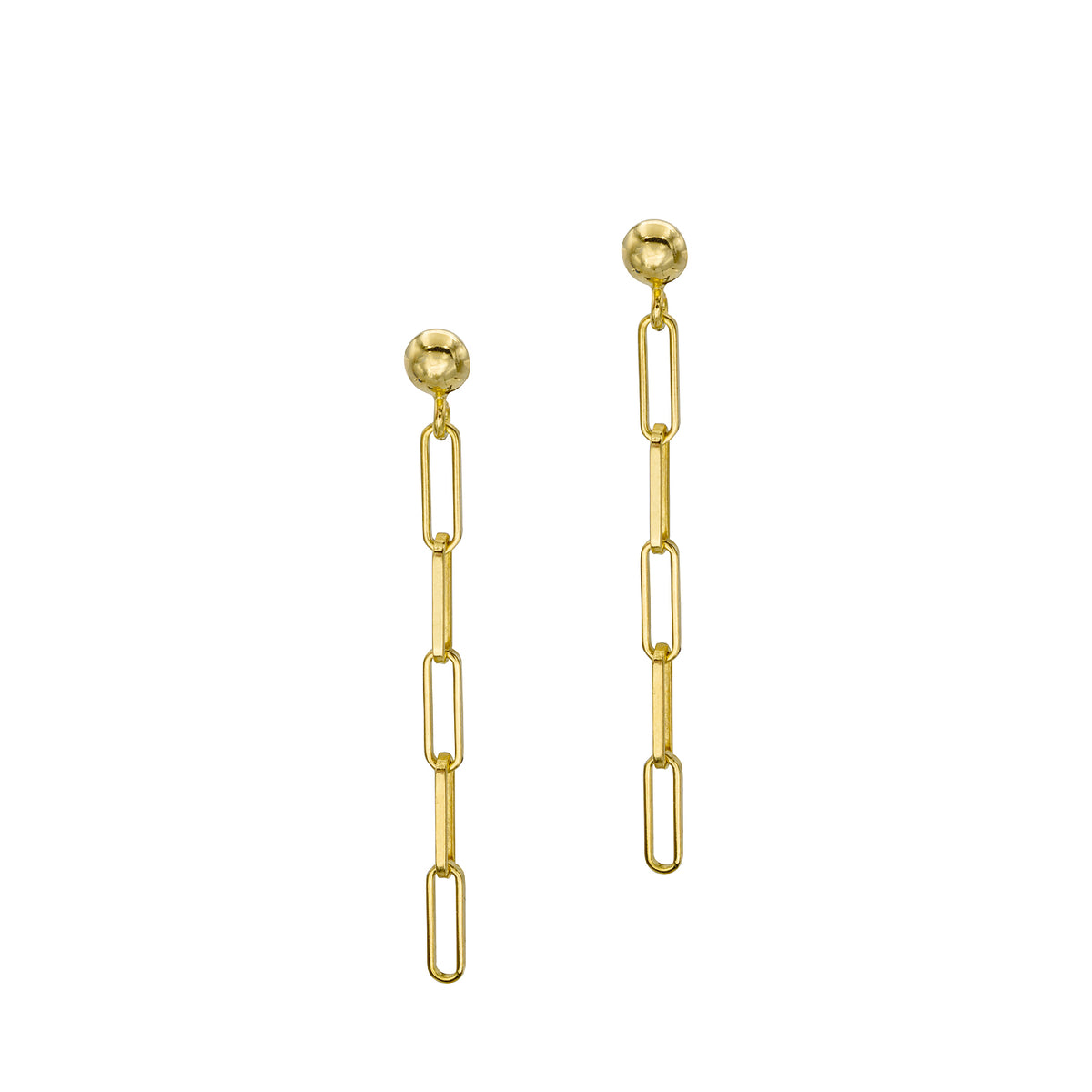 Cercei argint lant Hardwear Jackpot - placati aur galben 18K