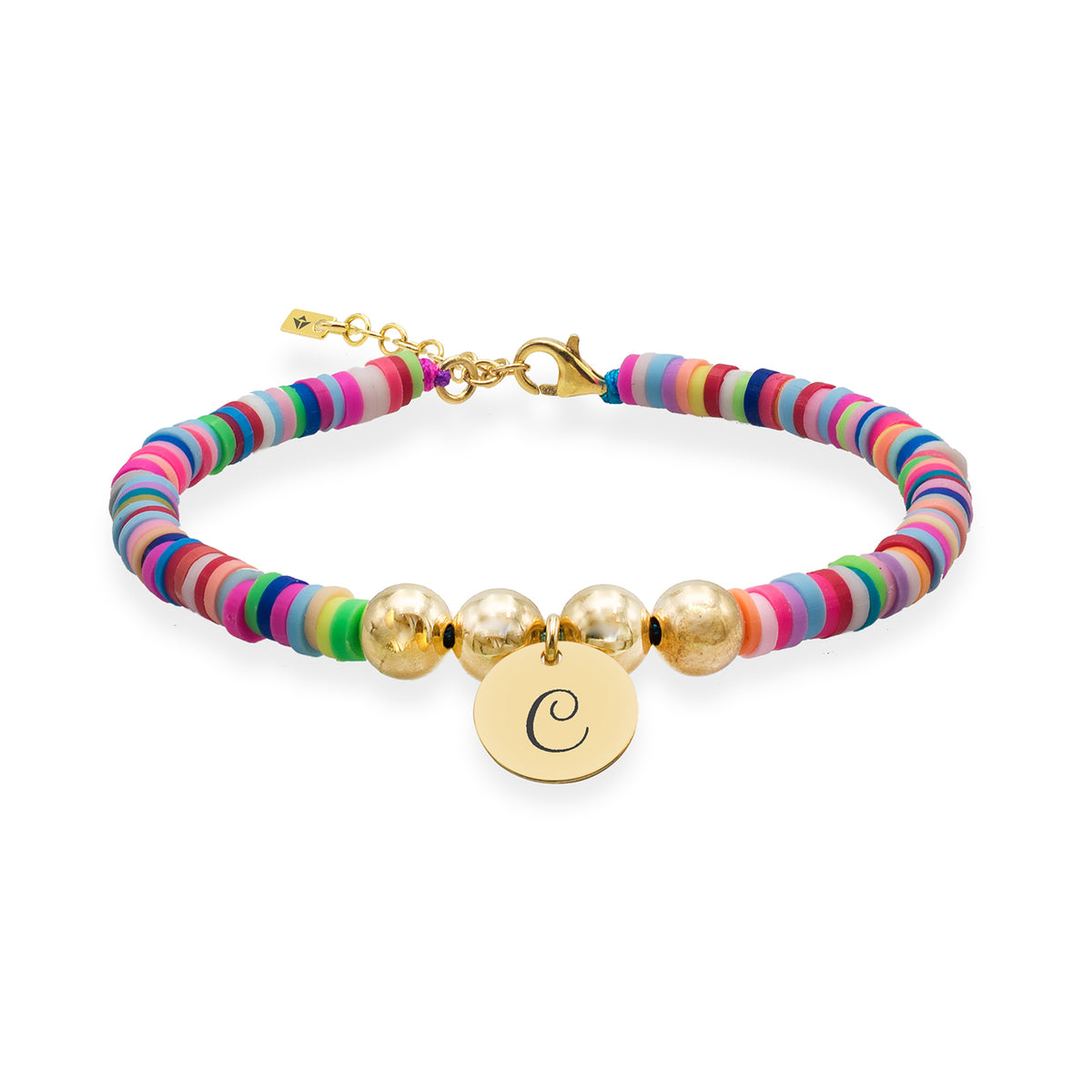 Bratara argint Rainbow Kiss - placata aur galben 18K