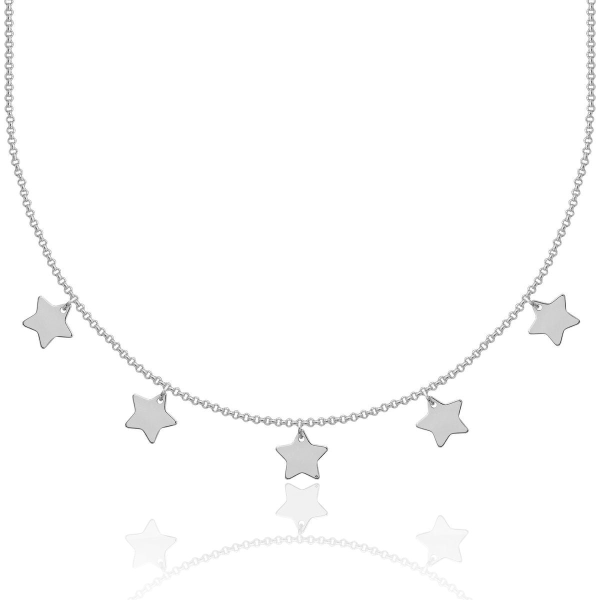 Lantisor argint cu stelute Shining Stars