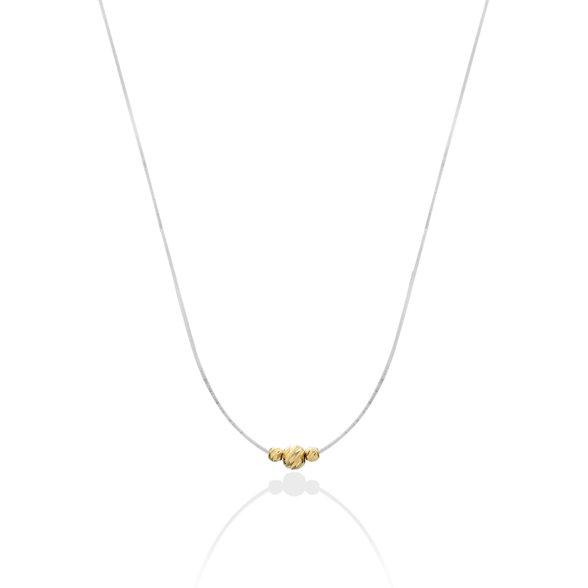 Lantisor cu fir transparent bilute aur Precious Me