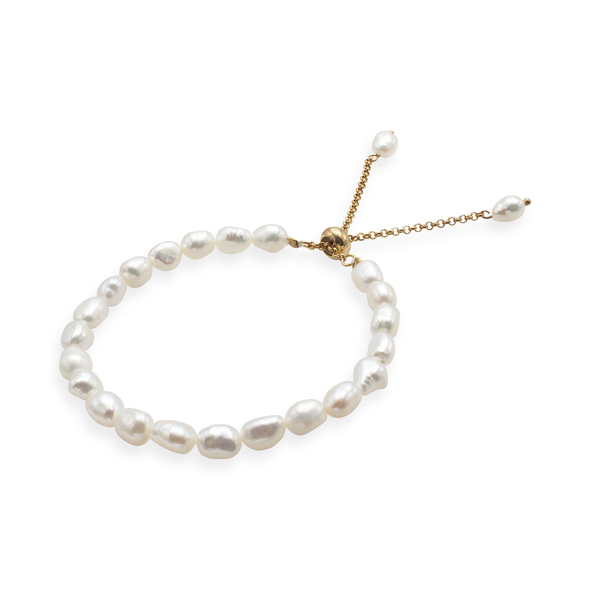 Bratara perle argint Parallel World - placata aur galben 18K