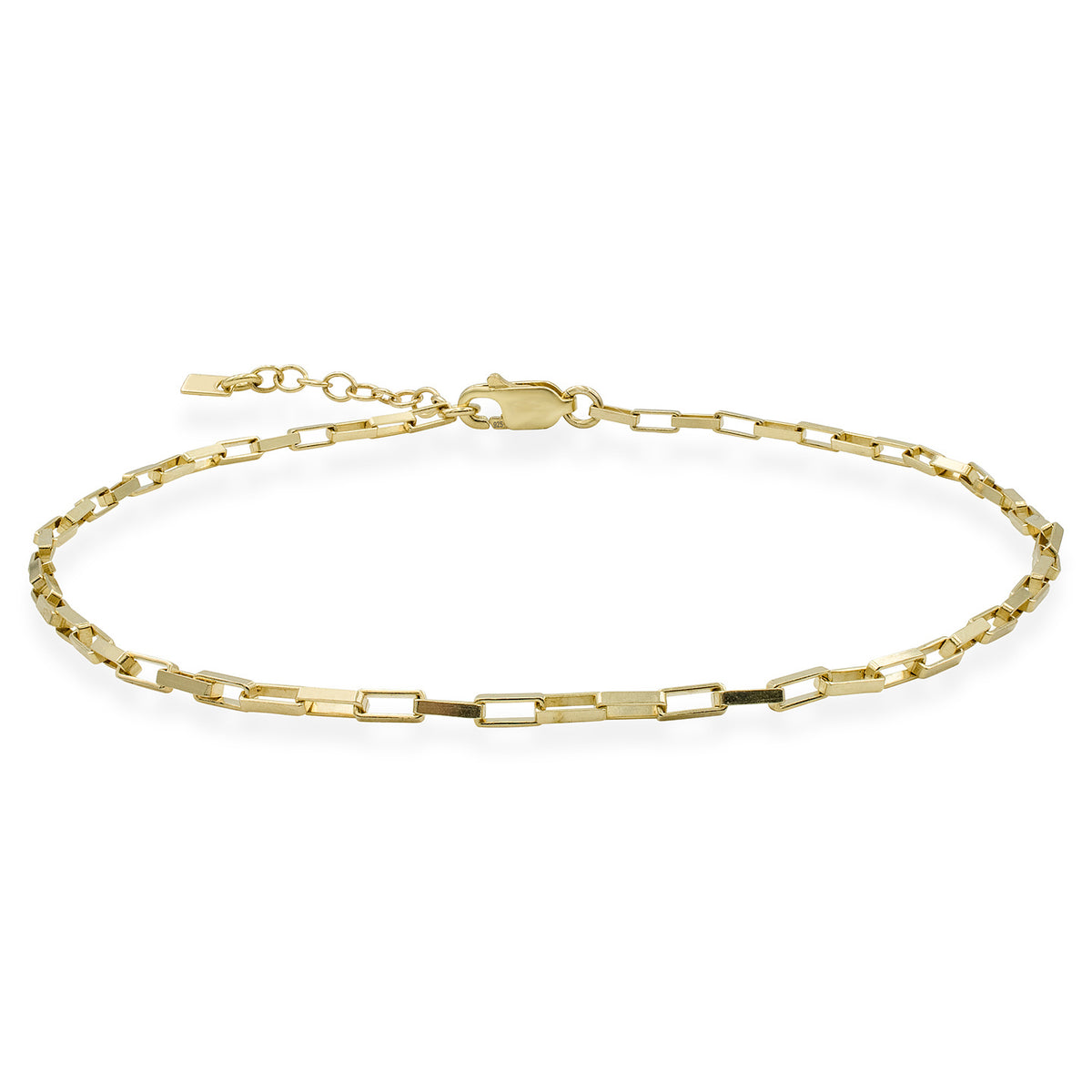 Bratara de picior argint Link Link - placata aur galben 18K