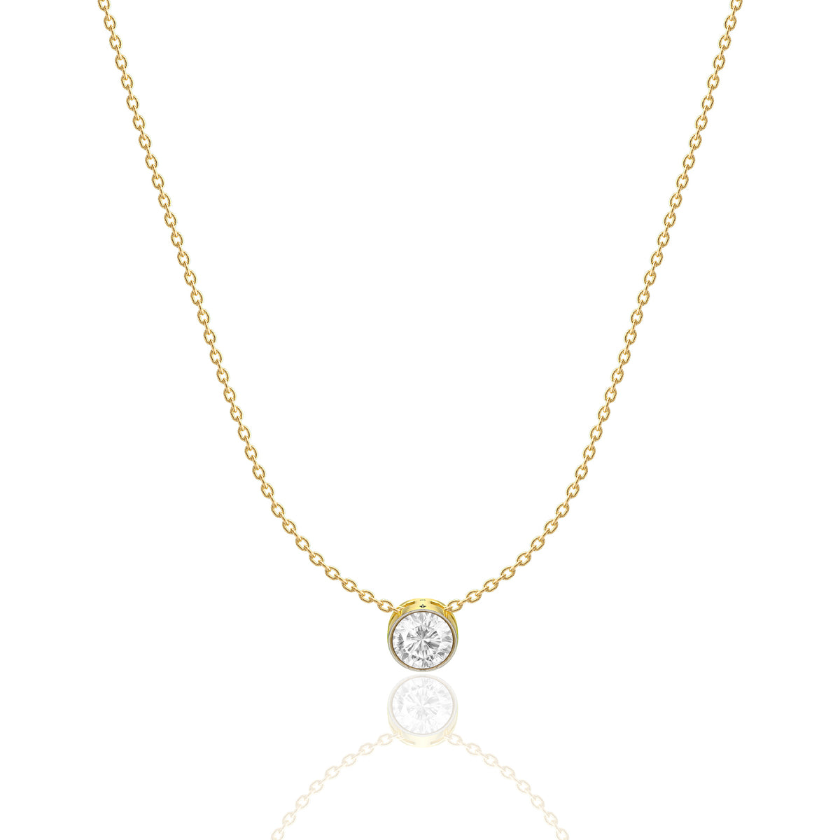 Lantisor argint Swarovski Sparkle - placat aur galben 18K