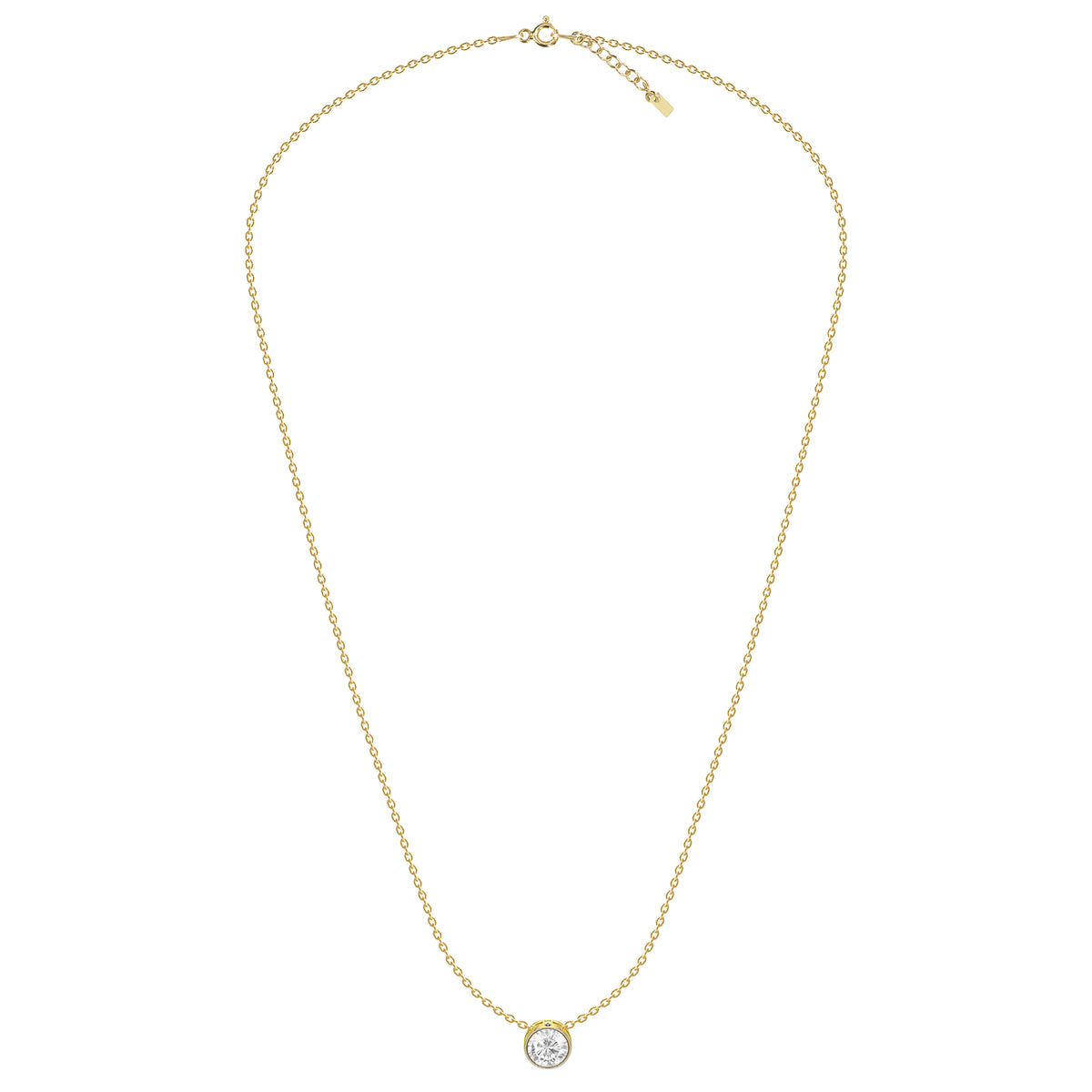 Lantisor argint Swarovski Sparkle - placat aur galben 18K