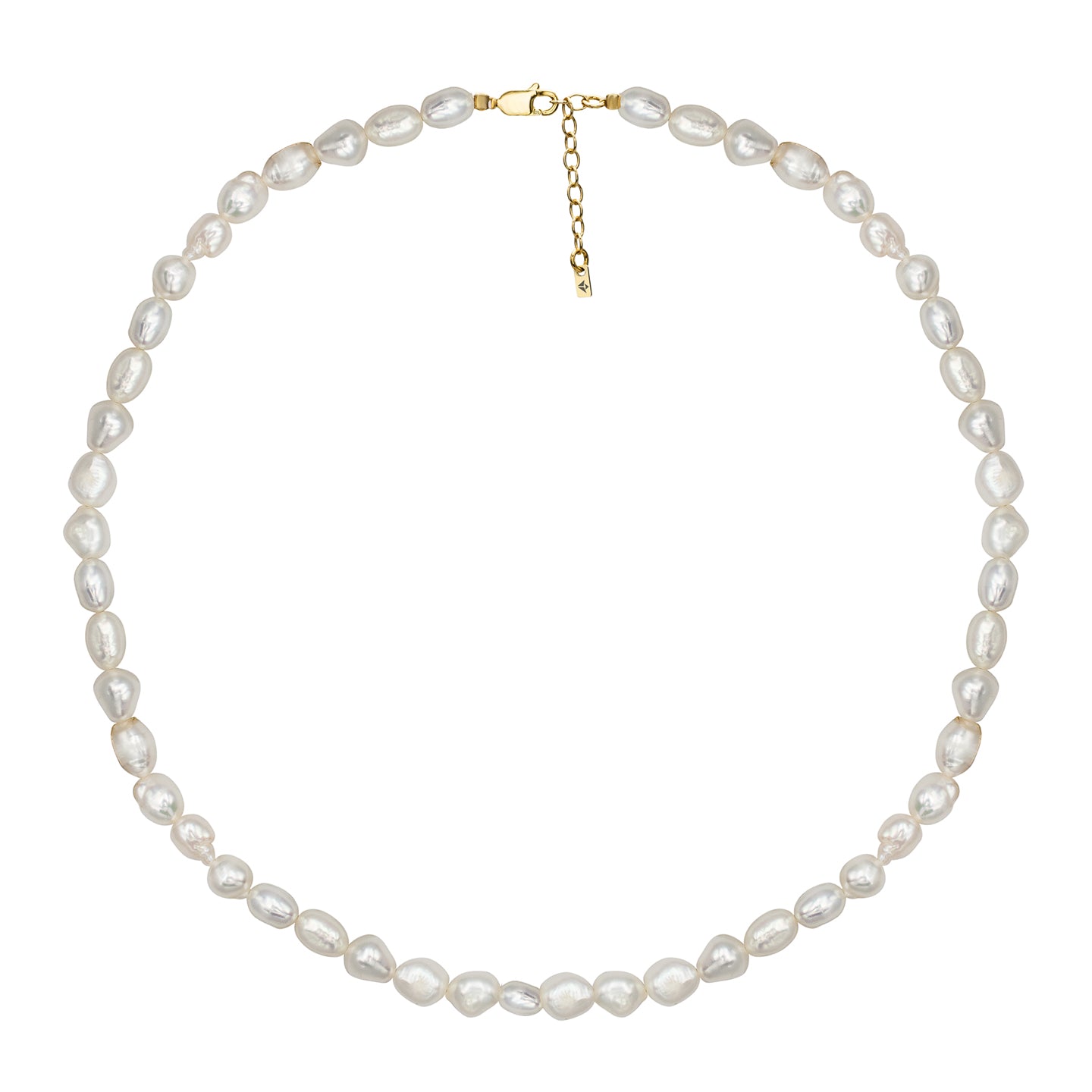 Colier perle argint Classy Sassy - placat aur galben 18K