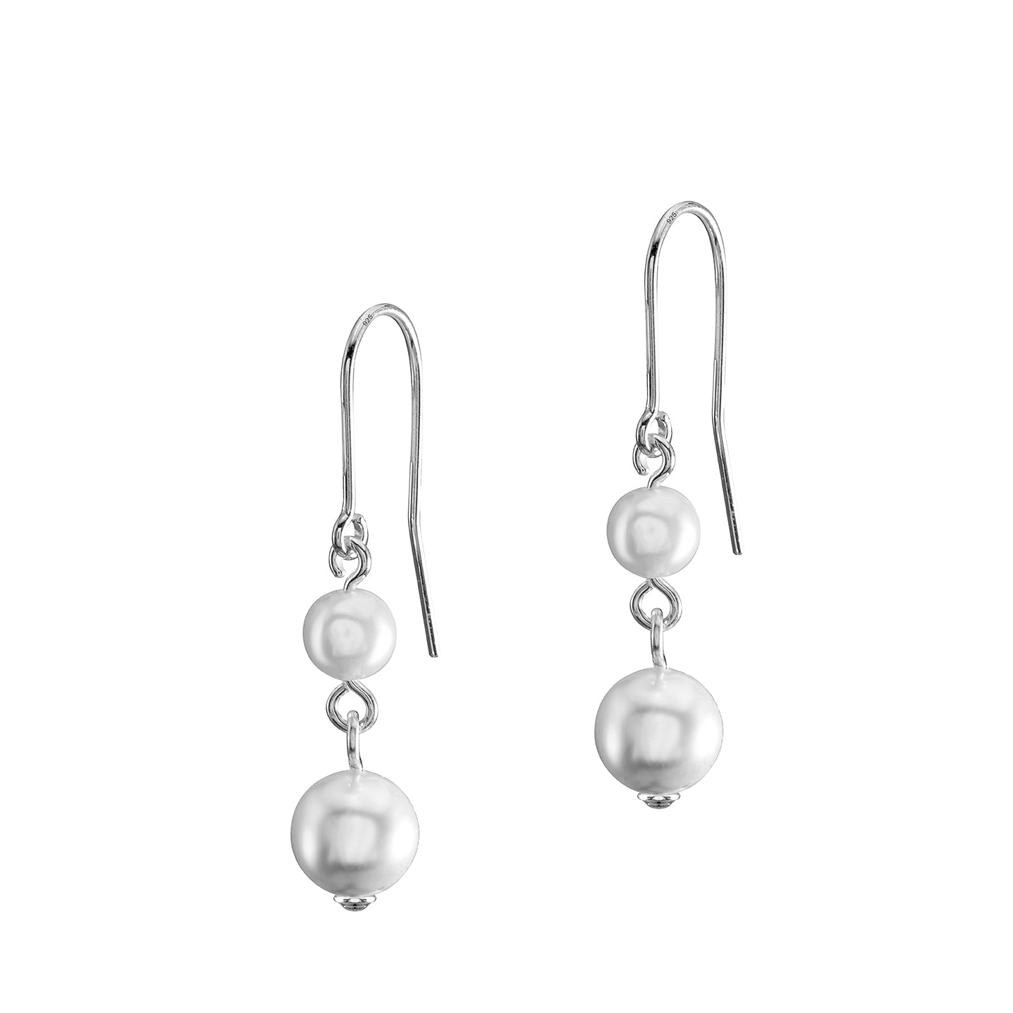 Cercei lungi argint cu perle Coco Pearls