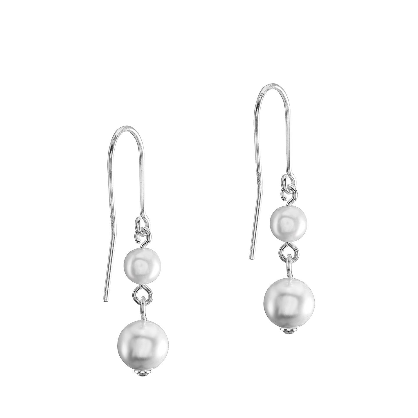 Cercei lungi argint cu perle Coco Pearls