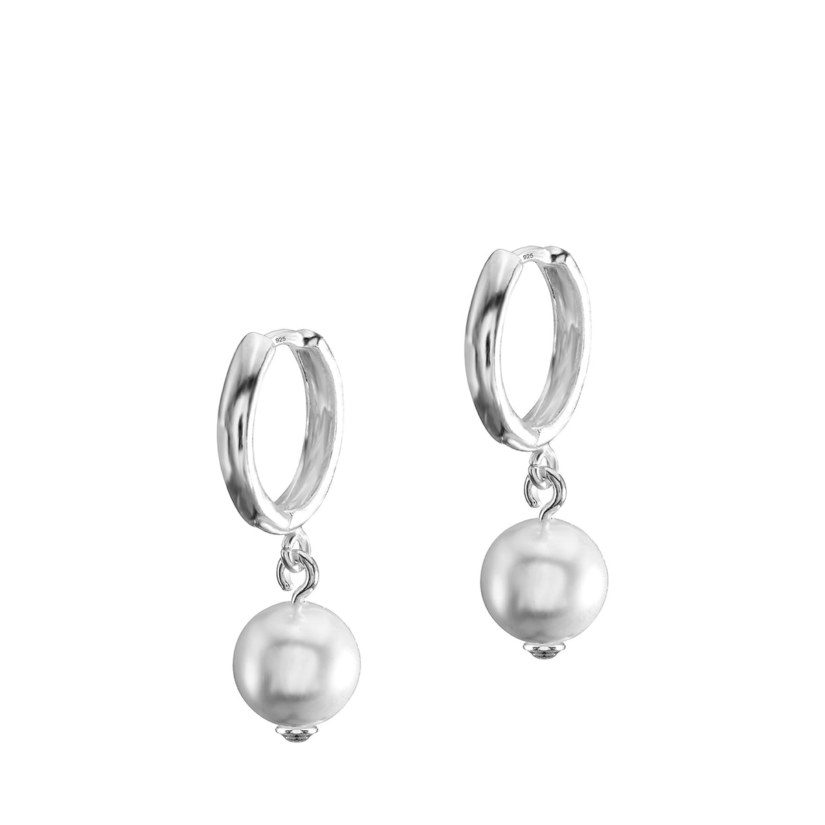 Cercei cu perle si tortita argint Candy Pearl