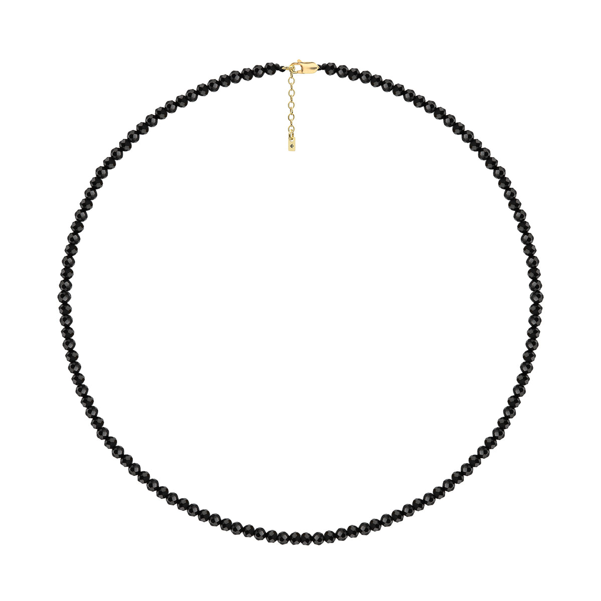 Colier cu onix negru Back to Black - placat aur galben 18K