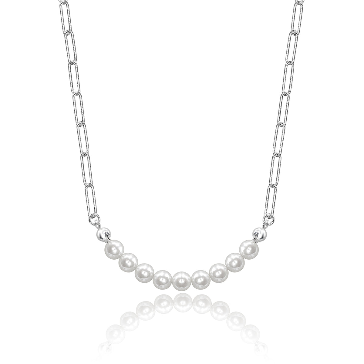 Colier perle si lantisor argint My Centerpiece