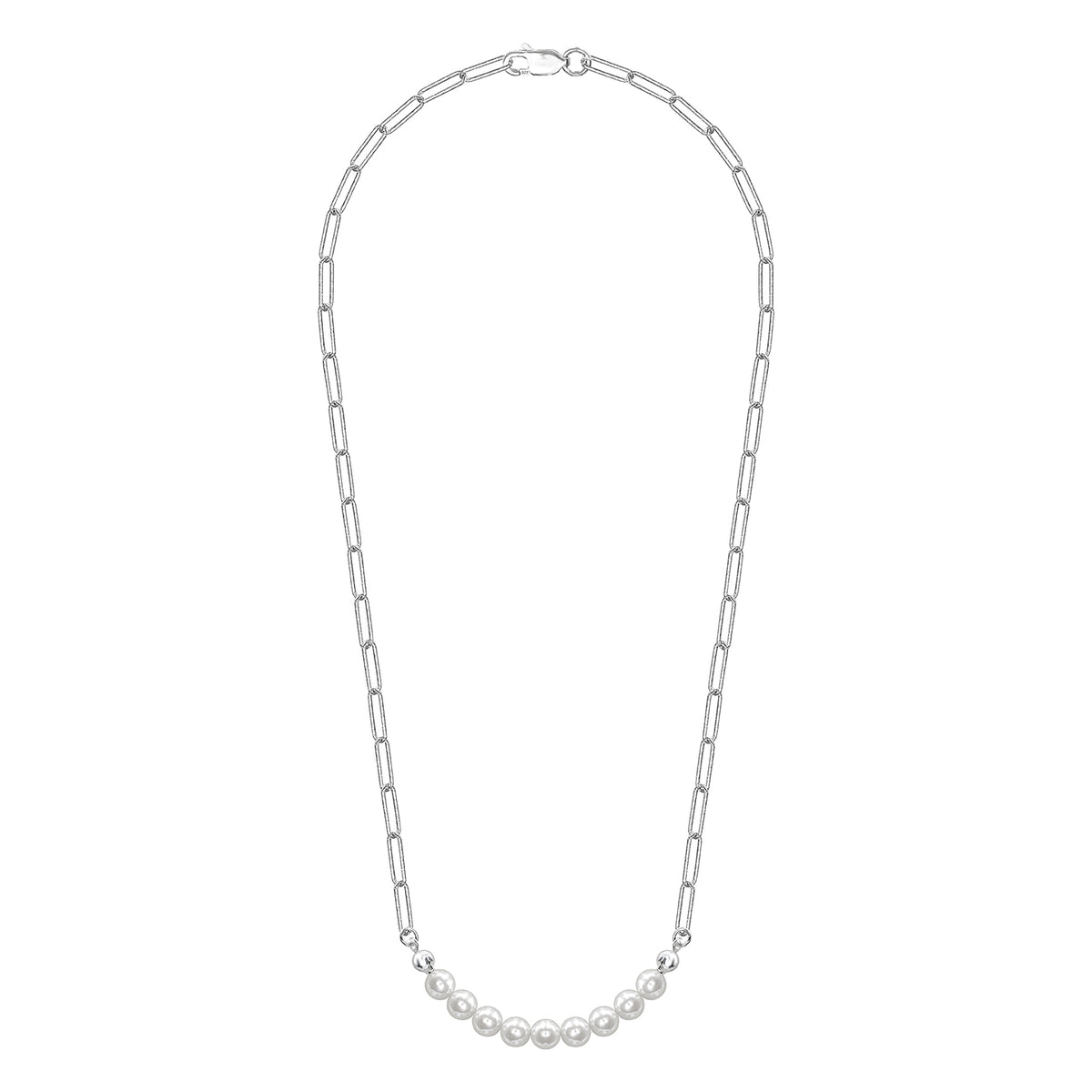 Colier perle si lantisor argint My Centerpiece