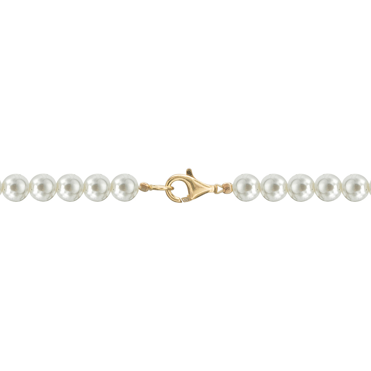 Colier lung perle scoica si argint Mermaid Pearls - placat aur galben 18K