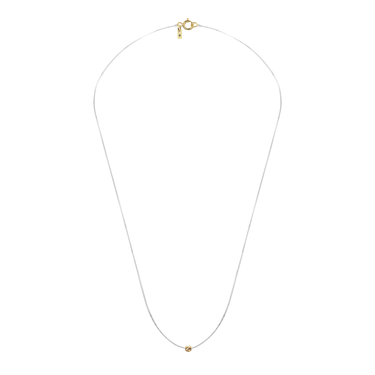 Lantisor cu fir transparent biluta aur One of a Kind