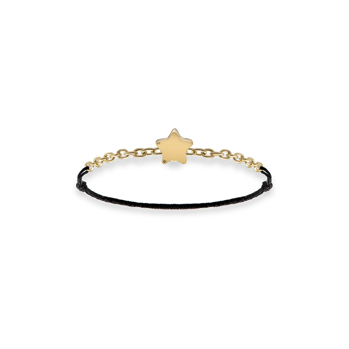 Inel snur reglabil argint stea Littl'Star - placat aur galben 18K
