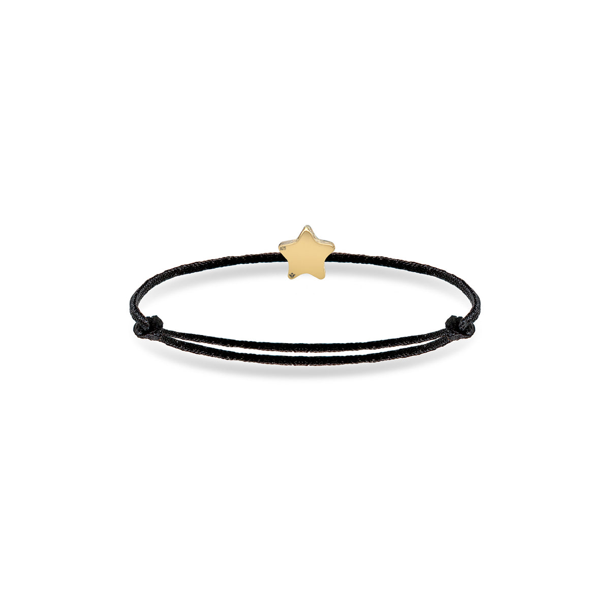 Inel snur reglabil argint stea Twinkle Star - placat aur galben 18K