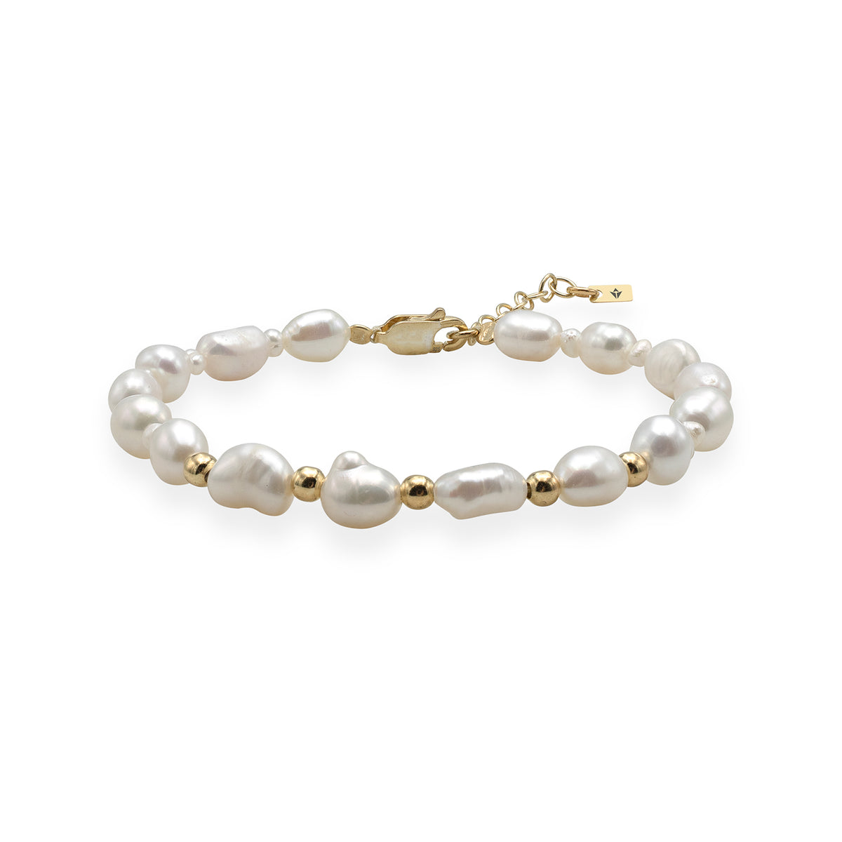 Bratara perle argint Remarkable - placata aur galben 18K
