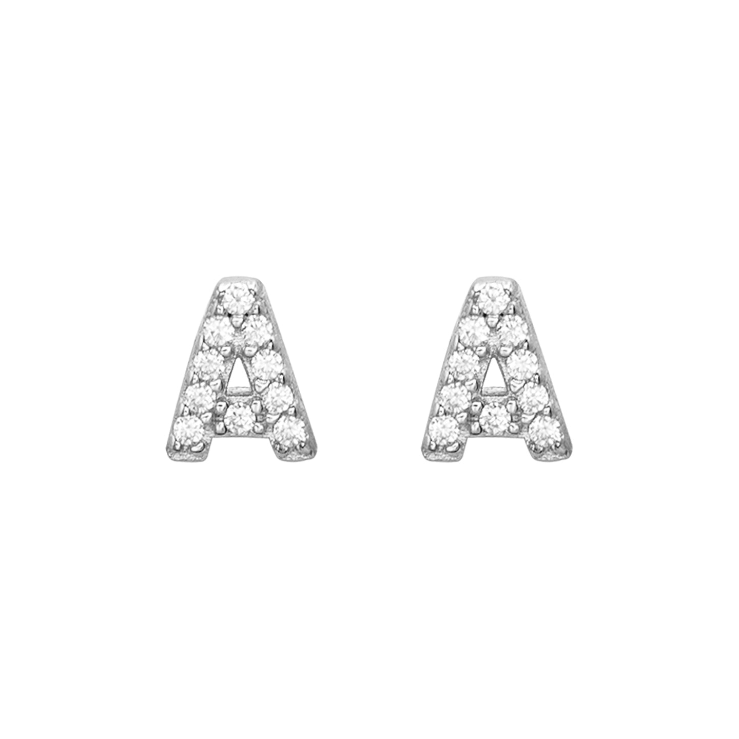 Cercei argint initiala cu pietre Special A