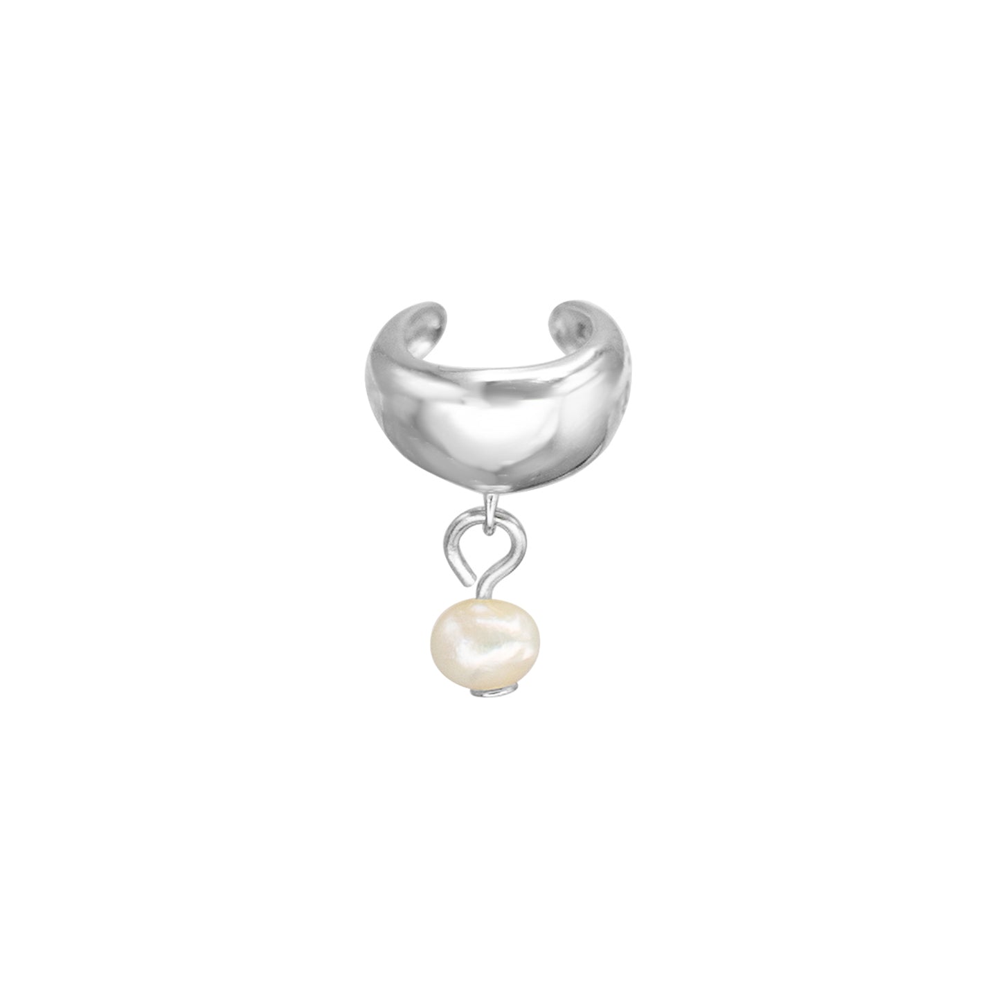 Cercel ear cuff argint cu perla Chic