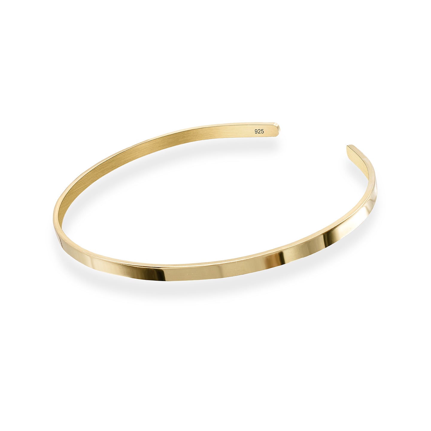 Bratara fixa argint Small Bangle - placata aur galben 18K