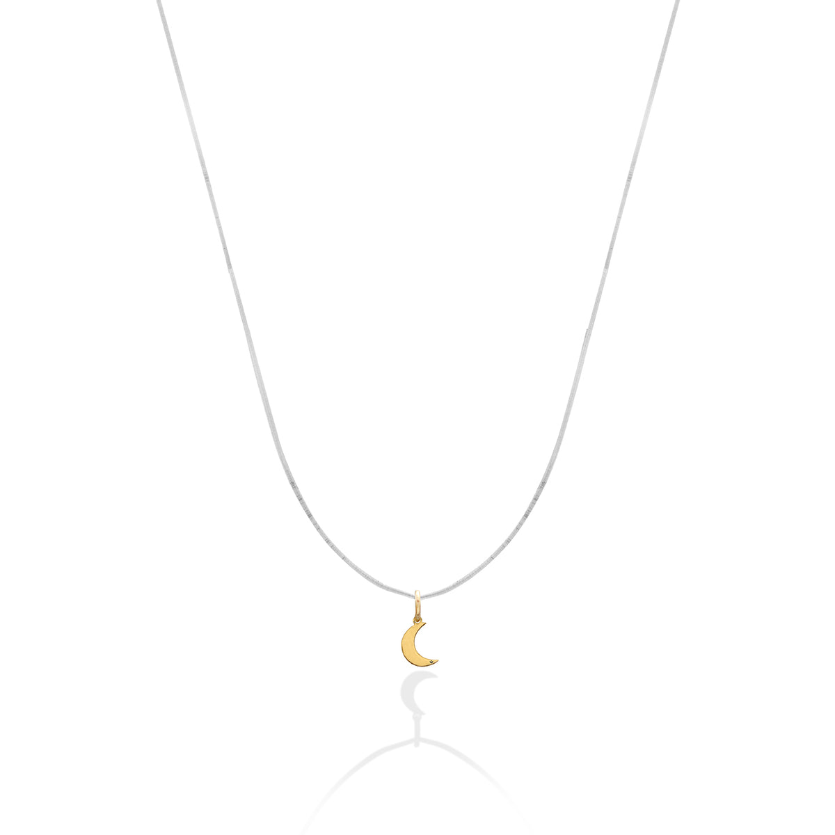 Lantisor cu fir transparent si pandantiv aur GoldMoon