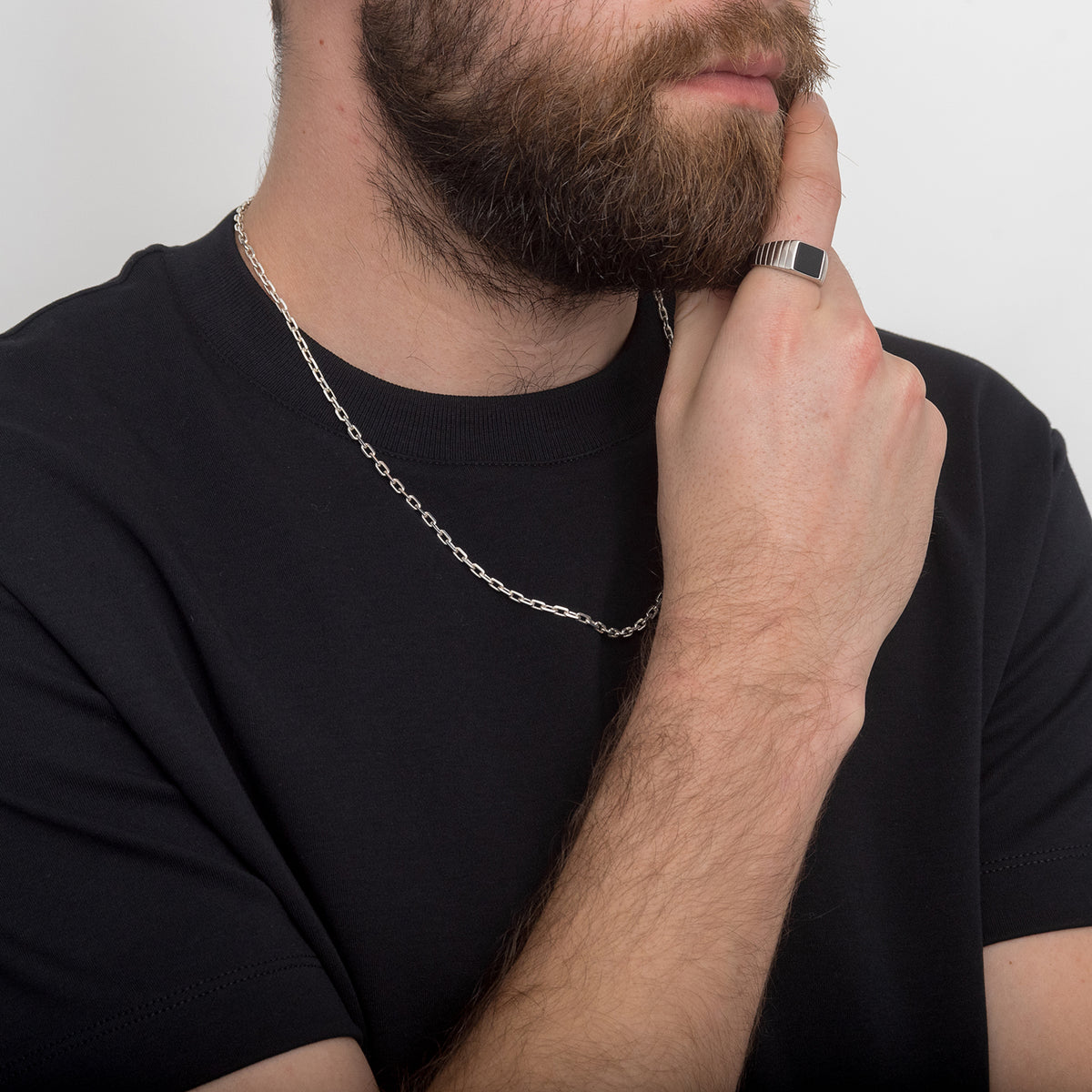 Lant argint barbati Trevor