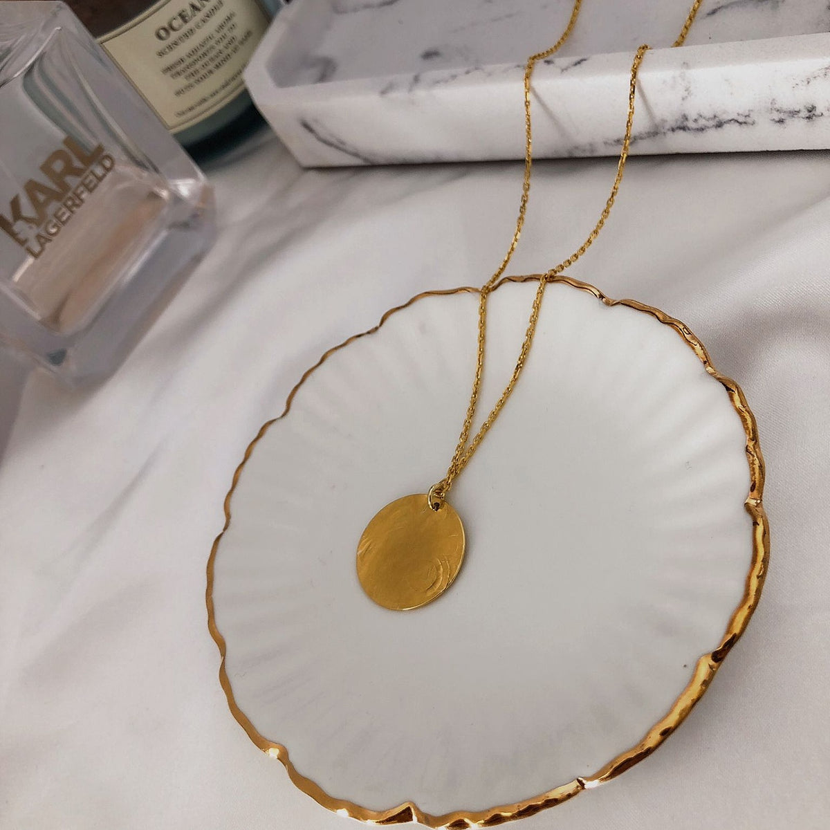Lantisor argint Castles in the Sky - placat aur galben 18K