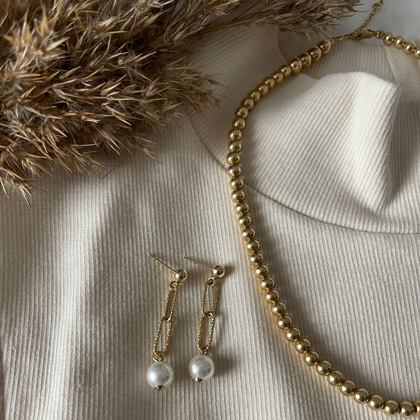 Cercei argint cu perle Masiv Hardwear Pearl