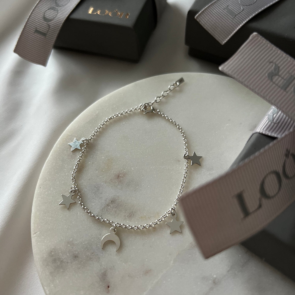 Bratara argint cu stele StarShine - placata aur galben 18K
