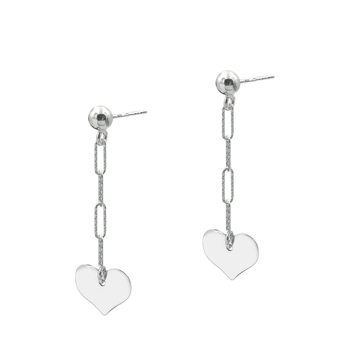 Cercei lungi argint cu inima Fall in Love