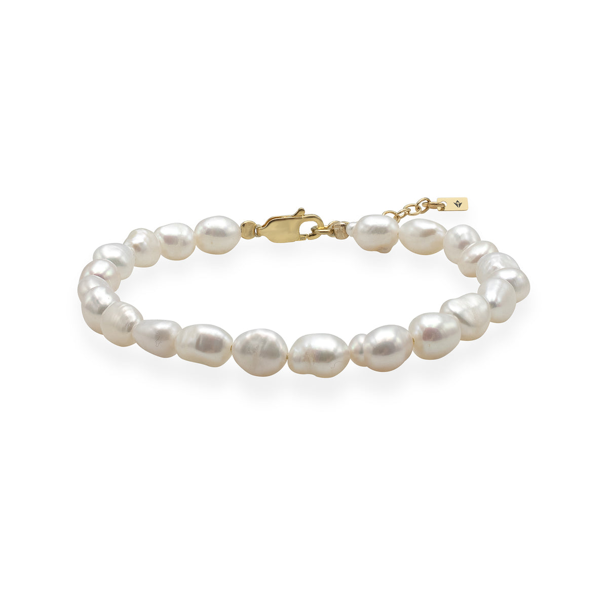 Bratara perle argint Classy Sassy - placata aur galben 18K