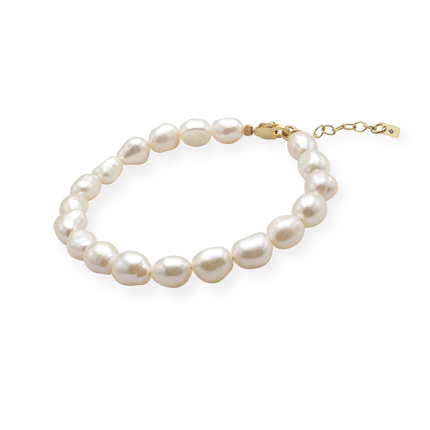 Bratara perle argint Sassy Pearls - placata aur galben 18K