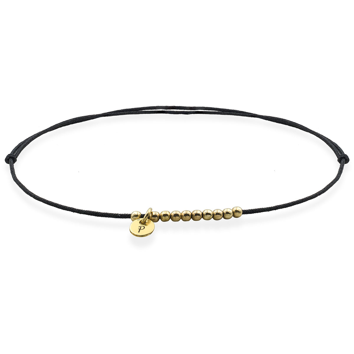 Bratara de picior argint bilute si banut Delightful - placata aur galben 18K