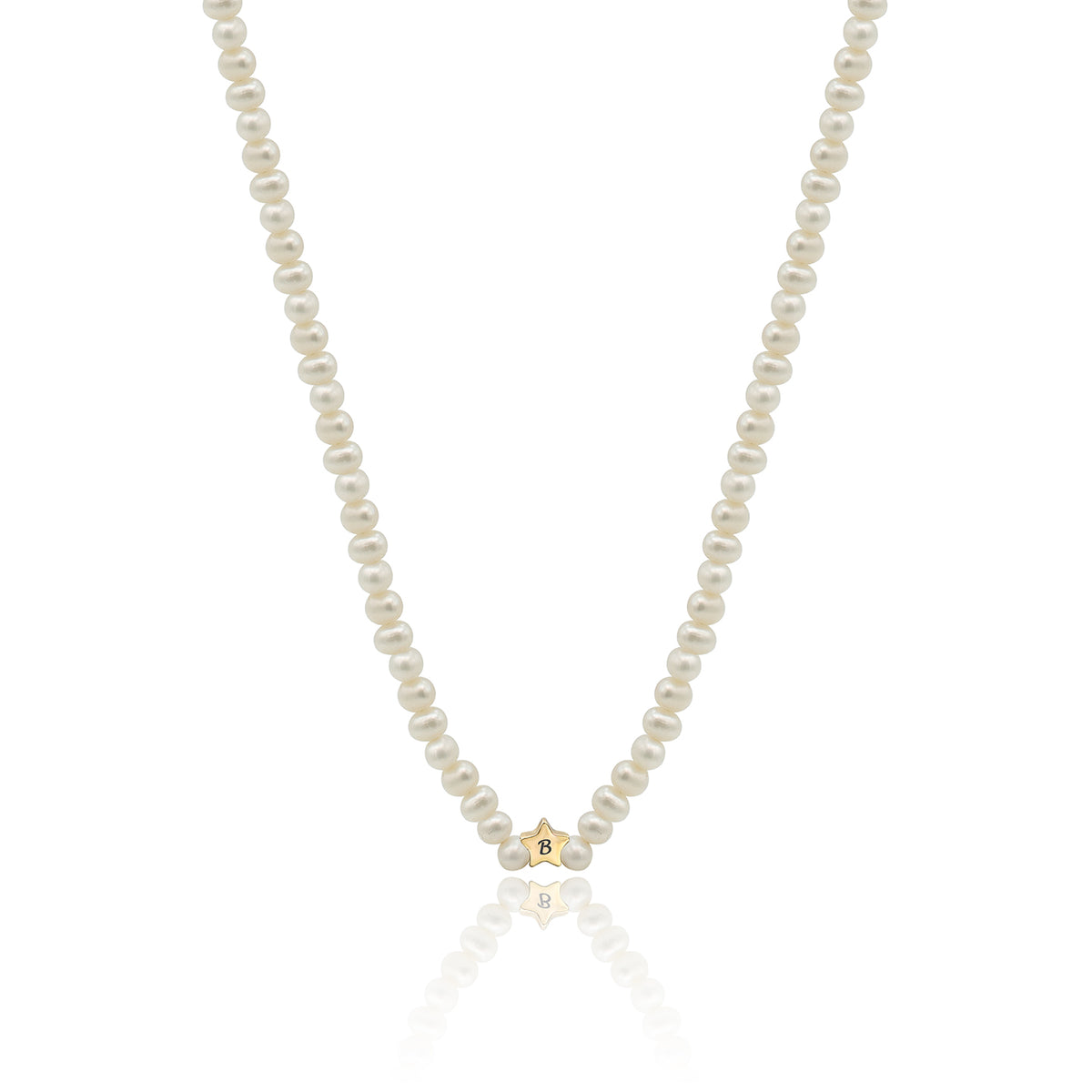 Colier perle argint Pearls of Wisdom - placat aur galben 18K