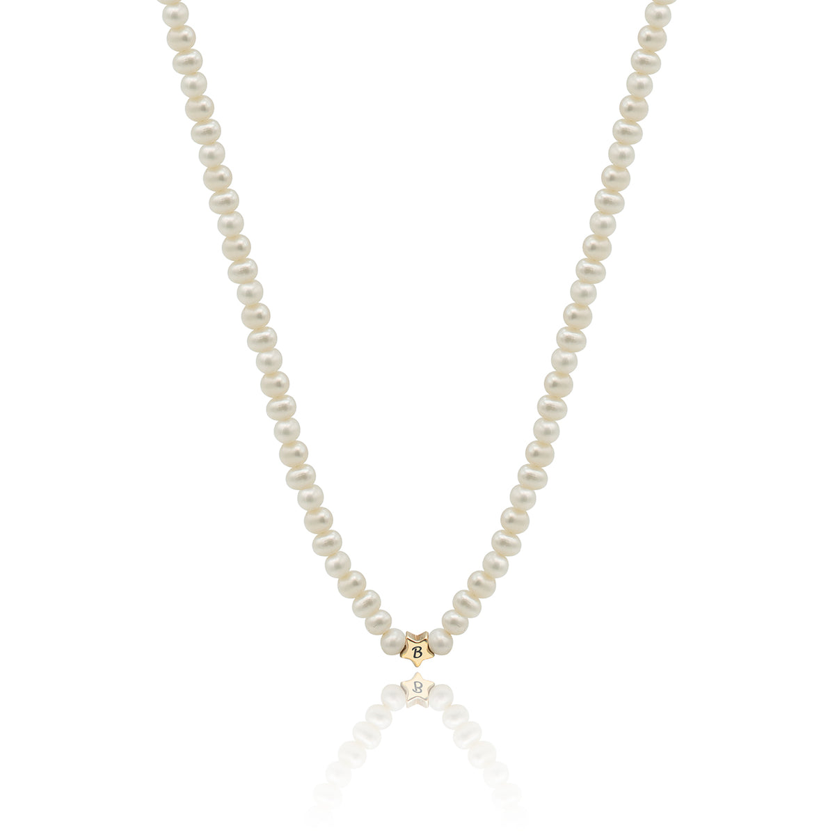 Colier perle argint Pearls of Wisdom - placat aur galben 18K
