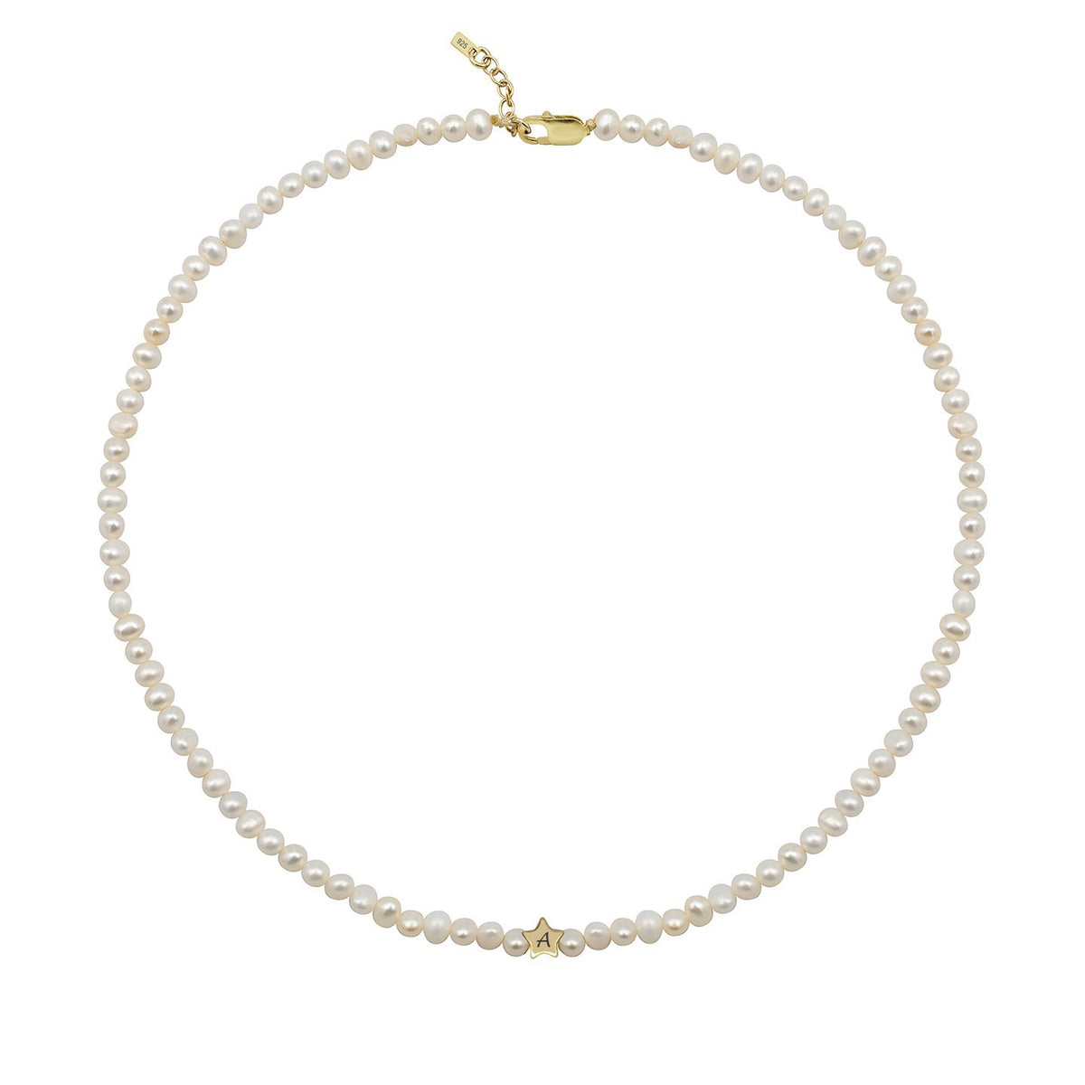 Colier perle argint Pearls of Wisdom - placat aur galben 18K