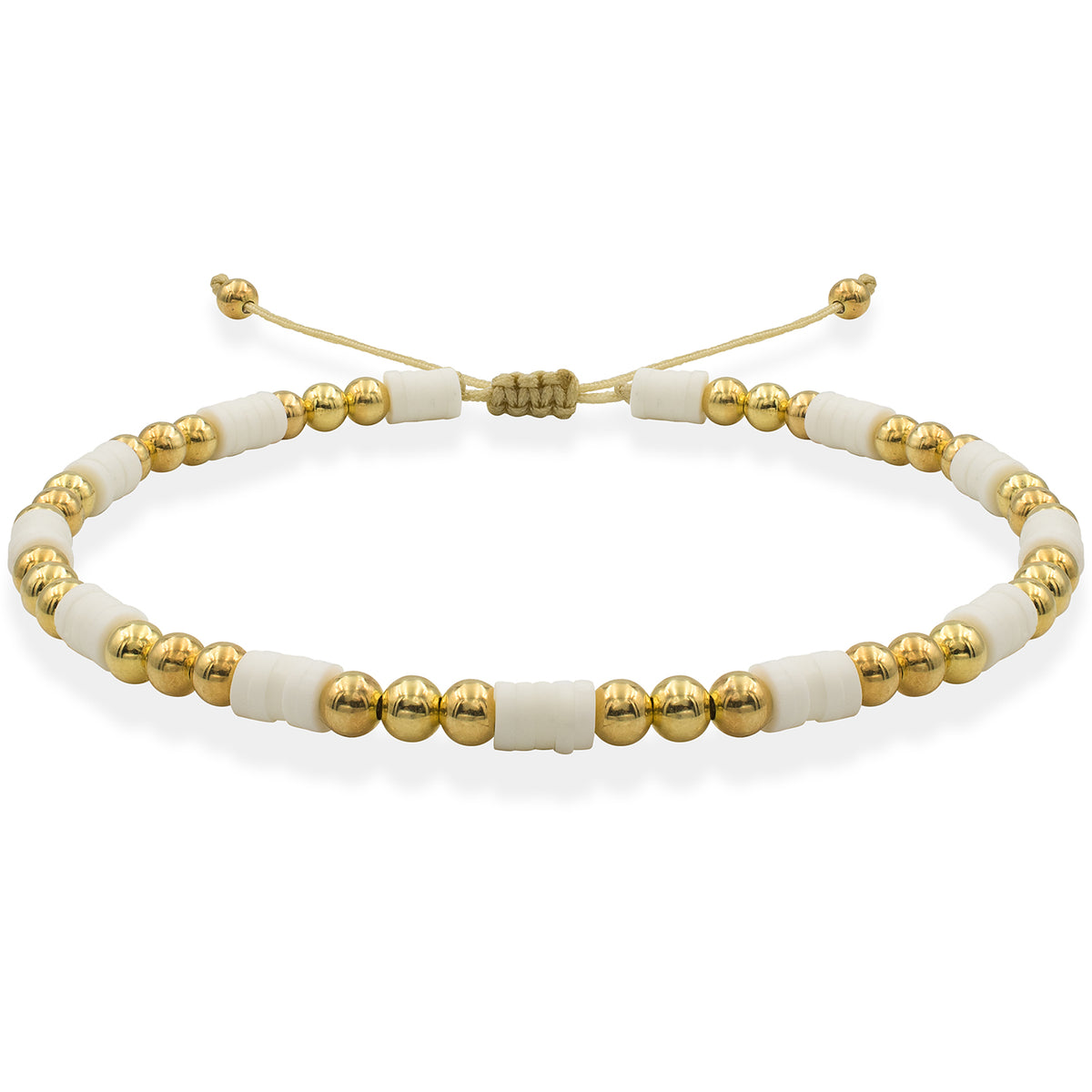 Bratara de picior bilute argint si discuri Marshmallow - placata aur galben 18K