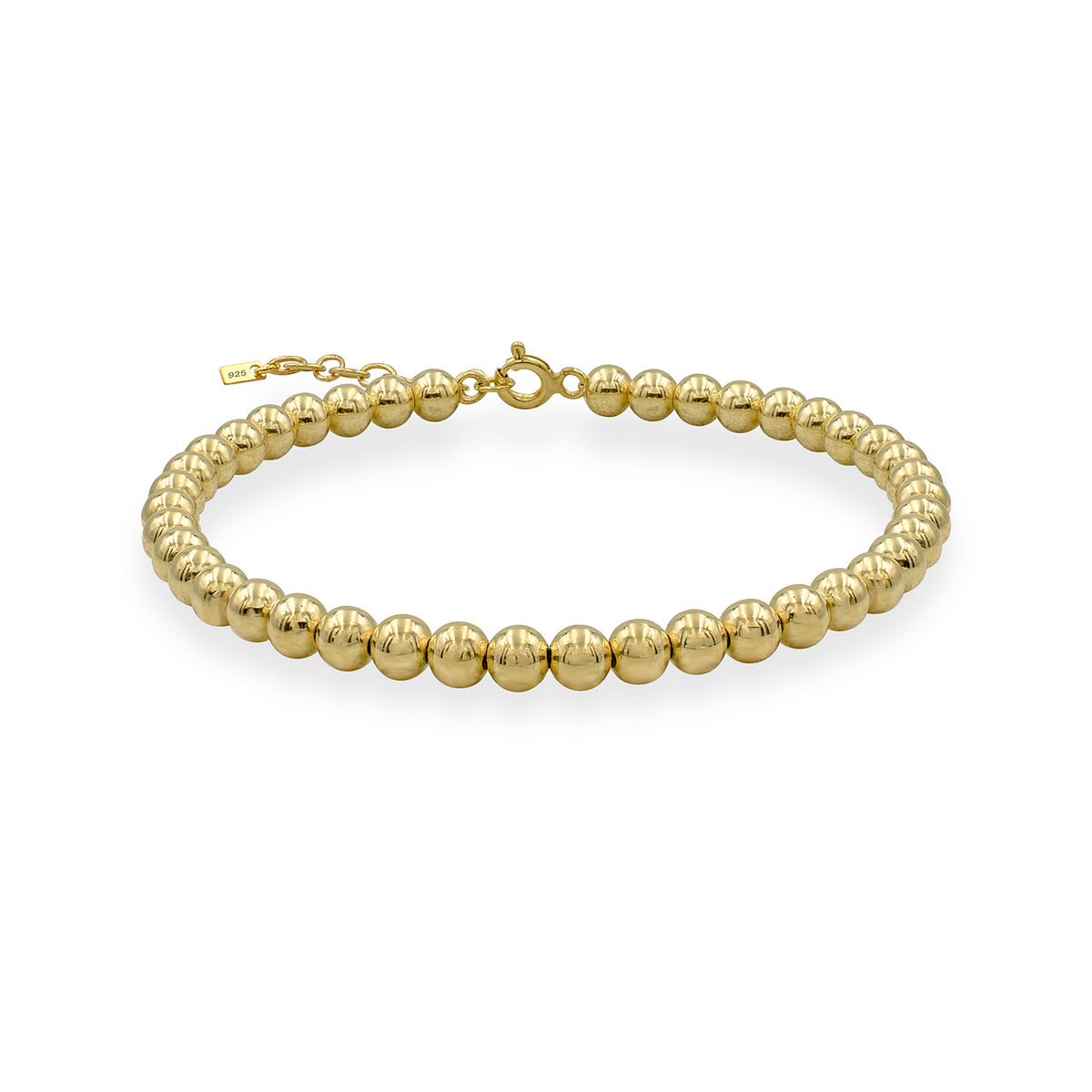 Bratara cu bilute argint Molecule Four - placata aur galben 18K