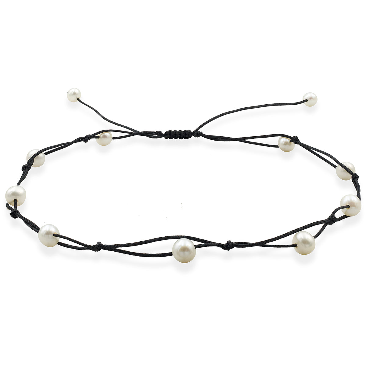 Bratara de picior cu perle Twist & Pearls